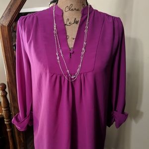 BRIXON IVY Sylvester Split Neck Blouse